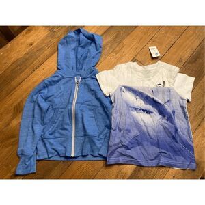 Rockets of awesome 2T shark t-shirt hoodie zip up sweatshirt blue NWT